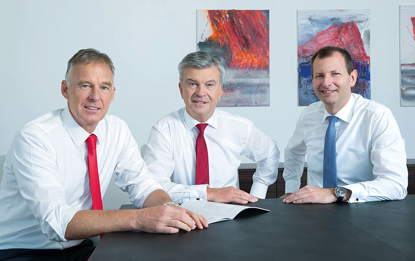 Dr. Andreas Kolar (Member of the Management Board), Chief Executive Officer DDr. Werner Steinecker MBA (Chairman of the Management Board), Dipl.-Ing. Stefan Stallinger MBA (Member of the Management Board) (photo)